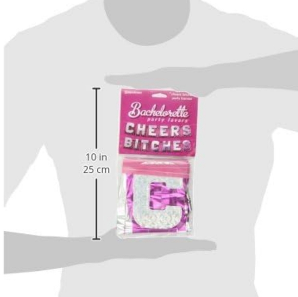 New In Package Pipedream Bachelorette Party Favors Cheers Bitches Party Banner - Picture 2 of 4
